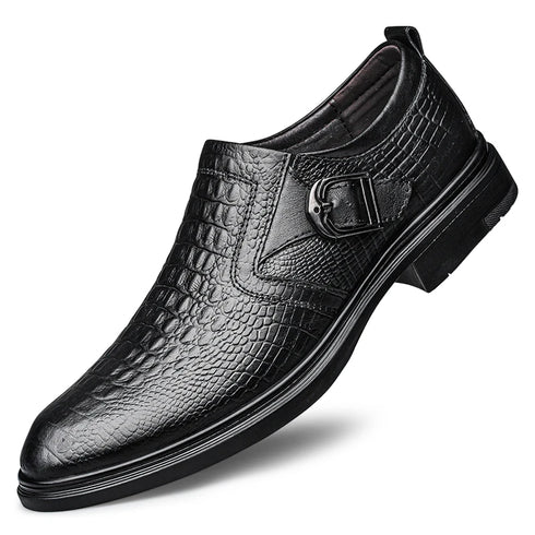 Men's Casual Leather Shoes Comfortable Slip-On Design for Business and Everyday Wear